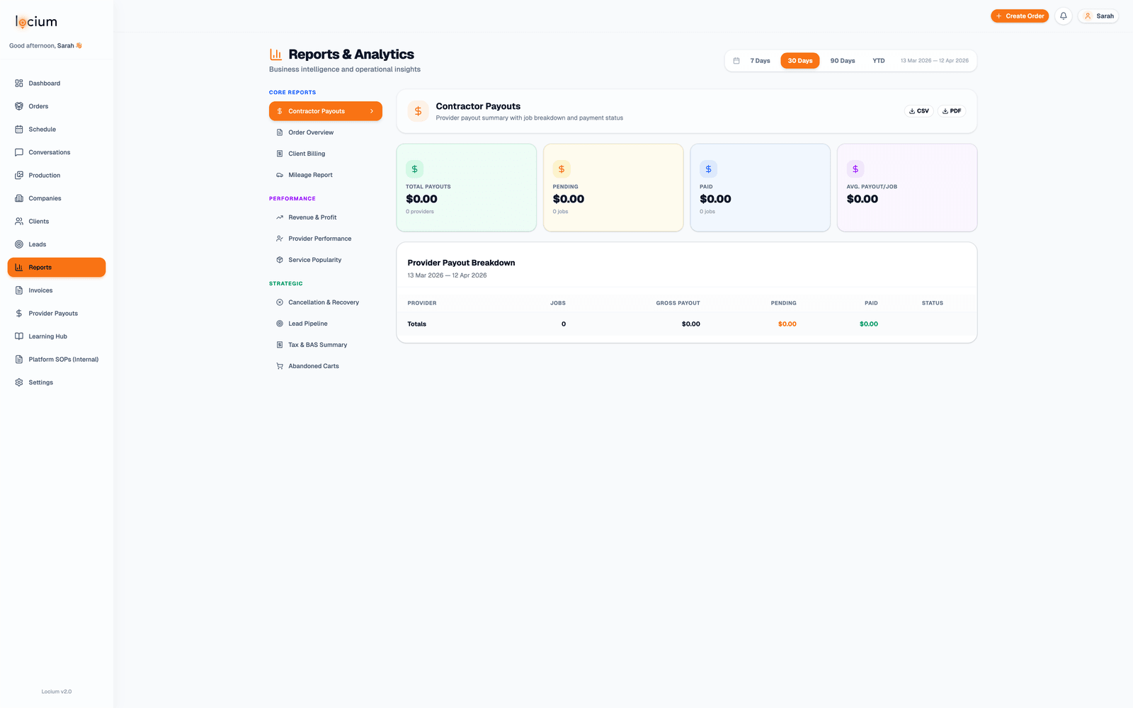 Reports Dashboard